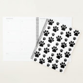 Paw Pattern, Dog Paws, Paw Prints, Black and White Planner (Display)