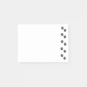 Paw Pattern, Dog Paws, Paw Prints, Black and White Post-it® Notes (Voorkant)