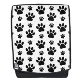 Paw Pattern, Dog Paws, Paw Prints, Black and White Rugtassen (Voorkant)
