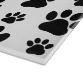 Paw Pattern, Dog Paws, Paw Prints, Black and White Snijplank (Hoek)