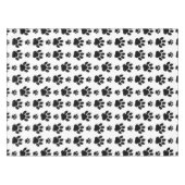 Paw Pattern, Dog Paws, Paw Prints, Black and White Tafelkleed (Voorkant (Horizontaal))
