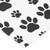 Paw Pattern, Dog Paws, Paw Prints, Black and White Tafelkleed (Gekanteld)