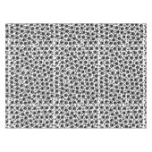 Paw Pattern, Dog Paws, Paw Prints, Black and White Tafelkleed (Voorkant (Horizontaal))