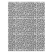 Paw Pattern, Dog Paws, Paw Prints, Black and White Tafelkleed (Voorkant)