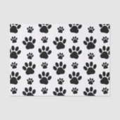 Paw Pattern, Dog Paws, Paw Prints, Black and White Tissuepapier (Voorkant)