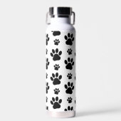 Paw Pattern, Dog Paws, Paw Prints, Black and White Waterfles (Voorkant)
