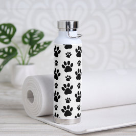 Paw Pattern, Dog Paws, Paw Prints, Black and White Waterfles