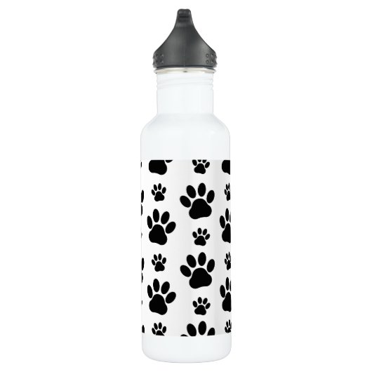 Paw Pattern, Dog Paws, Paw Prints, Black and White Waterfles (Rechts)