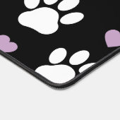 Paw Pattern, Dog Paws, White Paws, Lila Hearts Bureaumat (Hoek)