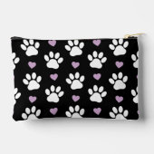 Paw Pattern, Dog Paws, White Paws, Lila Hearts Etui (Achterkant)