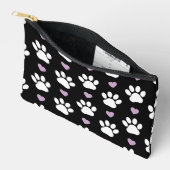 Paw Pattern, Dog Paws, White Paws, Lila Hearts Etui (Open)