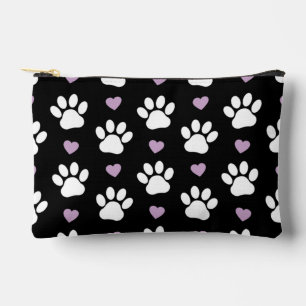 Paw Pattern, Dog Paws, White Paws, Lila Hearts Etui