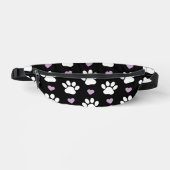 Paw Pattern, Dog Paws, White Paws, Lila Hearts Heuptasje (Voorkant)