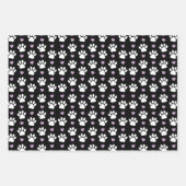 Paw Pattern, Dog Paws, White Paws, Lila Hearts Inpakpapier Vel (Voorkant 2)