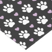 Paw Pattern, Dog Paws, White Paws, Lila Hearts Medium Tafelloper (Hoek)
