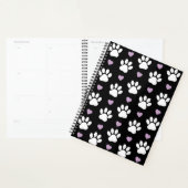 Paw Pattern, Dog Paws, White Paws, Lila Hearts Planner (Display)