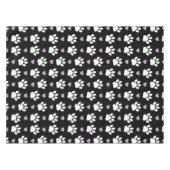 Paw Pattern, Dog Paws, White Paws, Lila Hearts Tafelkleed (Voorkant (Horizontaal))