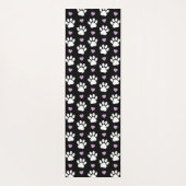 Paw Pattern, Dog Paws, White Paws, Lila Hearts Yogamat (Achterkant)