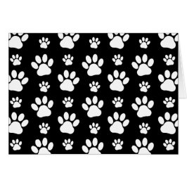 Paw Pattern, Paw Prints, Dog Paws, Black and White