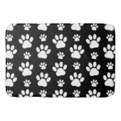 Paw Pattern, Paw Prints, Dog Paws, Black and White Badmat (Voorkant)