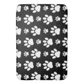 Paw Pattern, Paw Prints, Dog Paws, Black and White Badmat (Voorkant Verticaal)