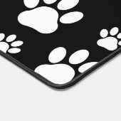 Paw Pattern, Paw Prints, Dog Paws, Black and White Bureaumat (Hoek)