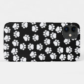 Paw Pattern, Paw Prints, Dog Paws, Black and White Case-Mate iPhone Case (Achterkant (horizontaal))