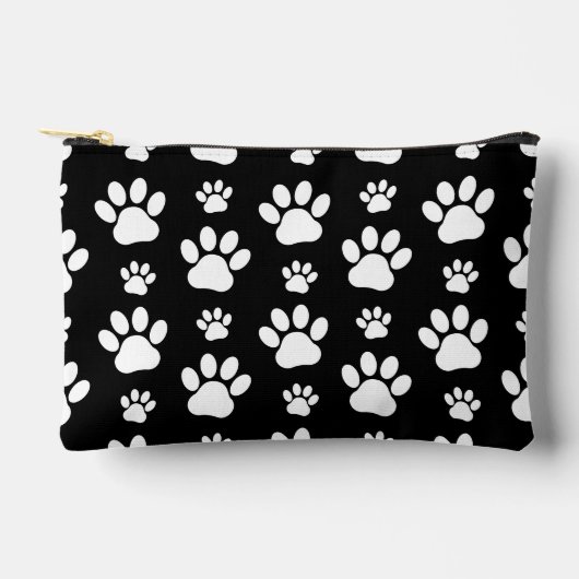 Paw Pattern, Paw Prints, Dog Paws, Black and White Etui (Voorkant)