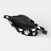 Paw Pattern, Paw Prints, Dog Paws, Black and White Heuptasje (Open)