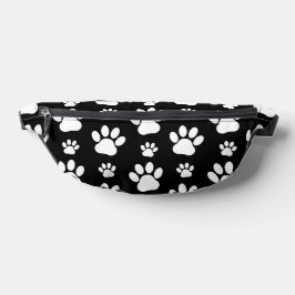 Paw Pattern, Paw Prints, Dog Paws, Black and White Heuptasje