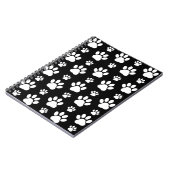 Paw Pattern, Paw Prints, Dog Paws, Black and White Notitieboek (Linkerzijde)