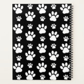 Paw Pattern, Paw Prints, Dog Paws, Black and White Planner (Achterkant)