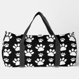 Paw Pattern, Paw Prints, Dog Paws, Black and White Plunjezak