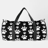 Paw Pattern, Paw Prints, Dog Paws, Black and White Plunjezak (Achterkant)