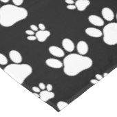 Paw Pattern, Paw Prints, Dog Paws, Black and White Tafelkleed (Gekanteld)
