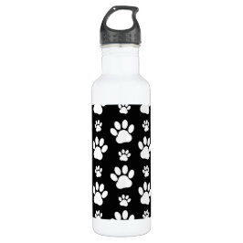 Paw Pattern, Paw Prints, Dog Paws, Black and White Waterfles