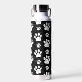 Paw Pattern, Paw Prints, Dog Paws, Black and White Waterfles (Voorkant)