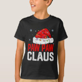Paw Paw Claus Grappige Xmas Familie Matching Opa C T-shirt (Voorkant)