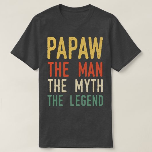 Paw Paw Het man De legende T-shirt (Design voorkant)