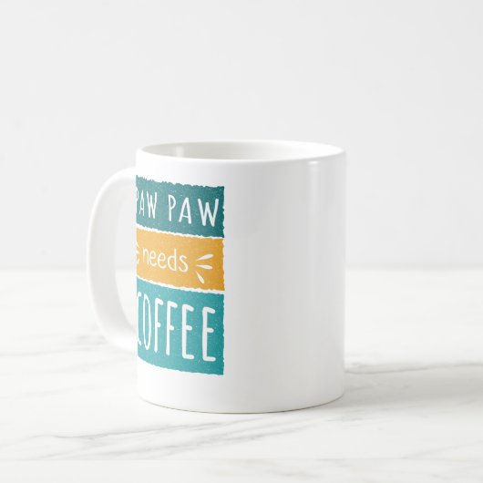 Paw Paw Needs Coffee-Mok Koffiemok (Voorkant links)