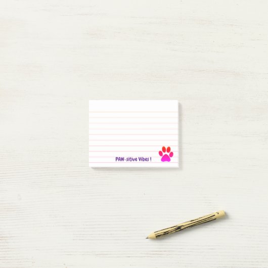 Paw Paw Vibes Print Post-it® Notes (Op bureau)