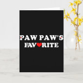 Paw Paws Favoriet Met Rode Hart Kaart (Gele Bloem)