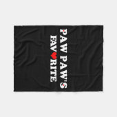 Paw Paws Favorite With Red Heart  Fleece Deken (Voorkant (Horizontaal))