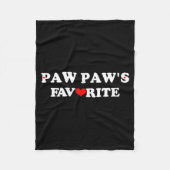 Paw Paws Favorite With Red Heart  Fleece Deken (Voorkant)