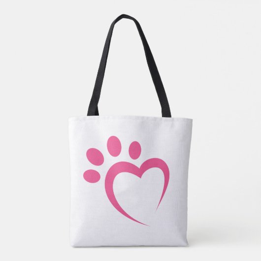 Paw Paws houden van hart icoon Tote Bag (Achterkant)