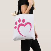 Paw Paws houden van hart icoon Tote Bag (Dichtbij)