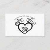 Paw Pet Grooming Dierenartsenloyaliteit Visitekaartje (Voorkant)