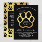 Paw Pet Veterinarian Graduation Party Kaart (Voorkant / Achterkant)