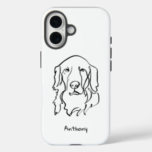 Paw-positief Serious Golden Retriever iPhone 16 Hoesje