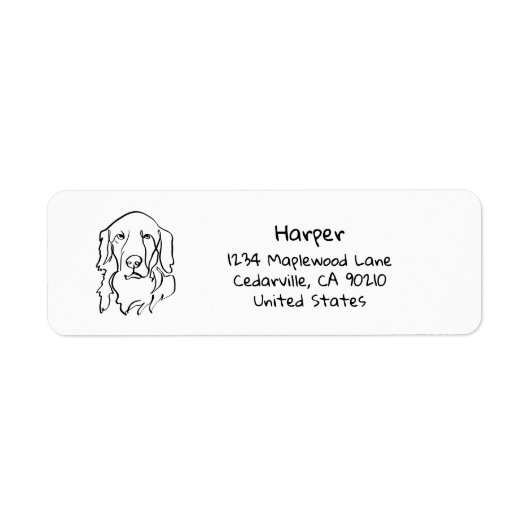 Paw-positief Serious Golden Retriever Etiket (Voorkant)